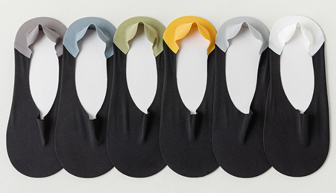Sleek No-Shows Black (6 Pairs)
