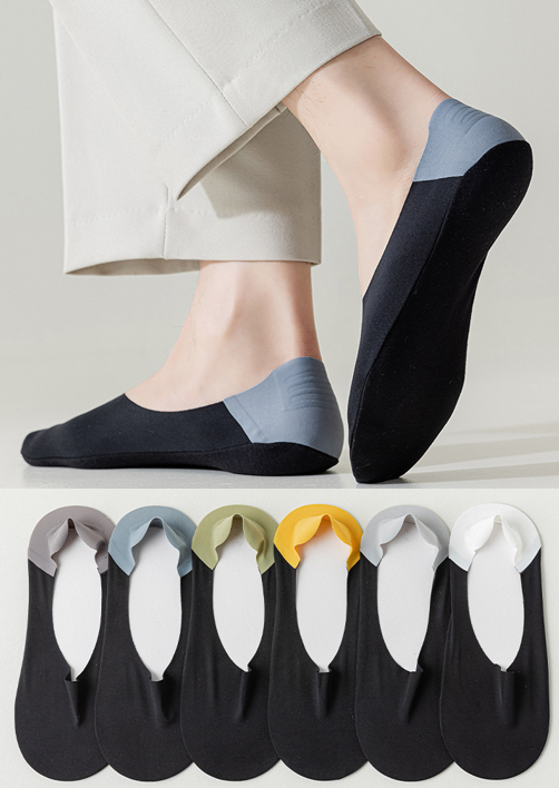 Sleek No-Shows Black (6 Pairs)