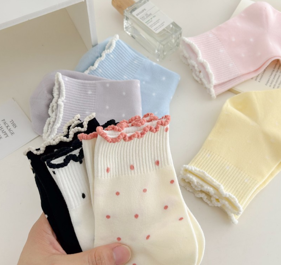 Women’s Retro Polka Frill (3 pairs)