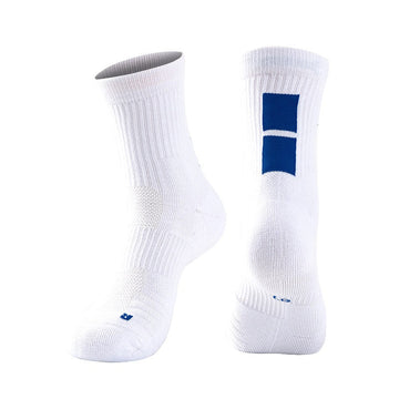 BlockForce WhiteBlue Sports Socks - QW